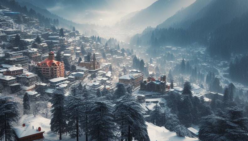 Shimla snowfall in winters 2024