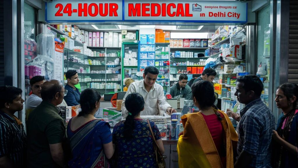 24 Hours medical shops in Delhi